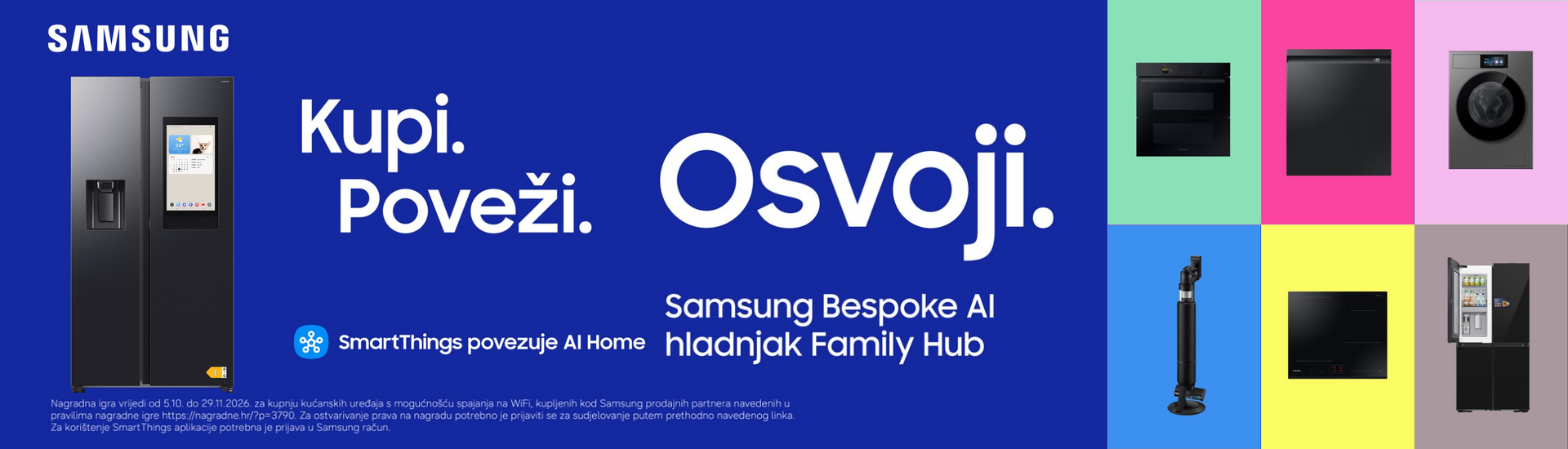 Kupi. Poveži. Osvoji Samsung Bespoke AI hladnjak FamilyHub.