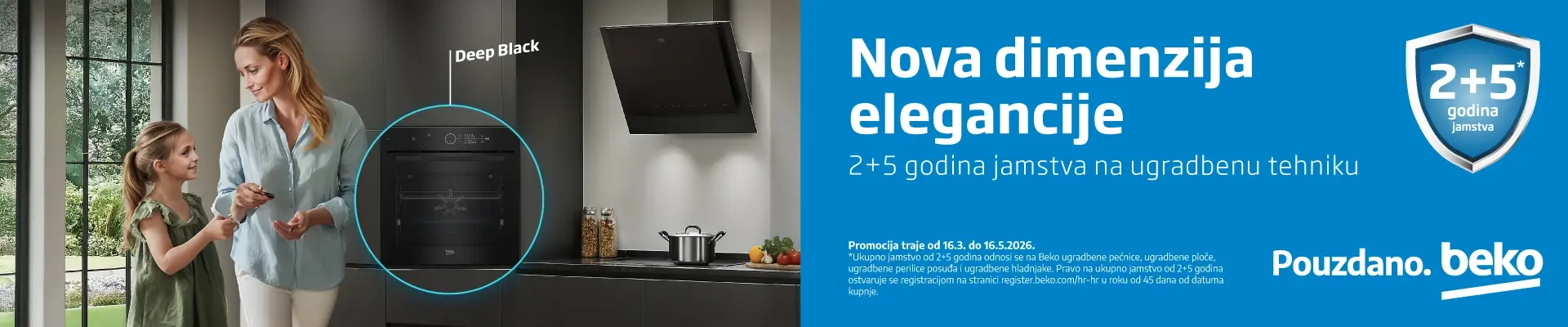 Beko 2+5 godina jamstva na ugradbenu tehniku