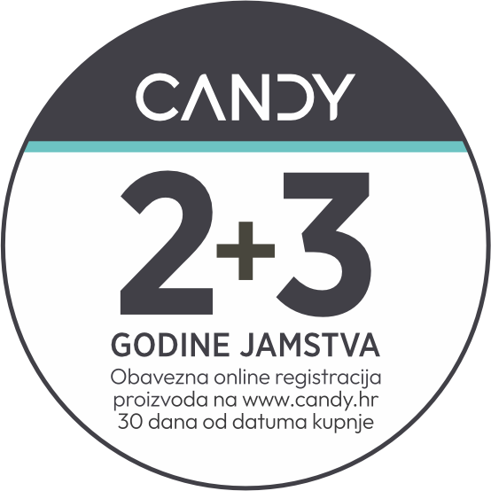 Candy 2+3 godine jamstva uz online prijavu