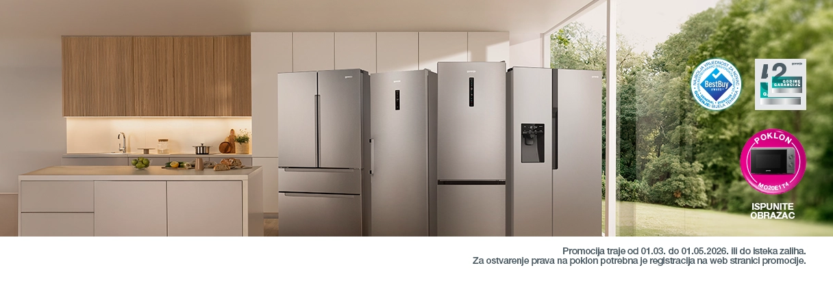 Uz kupnju odabranih modela Gorenje hladnjaka, na poklon stiže mikrovalna pećnica