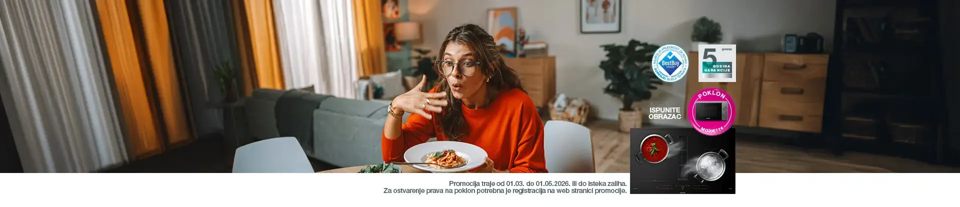 Uz kupnju odabranih modela Gorenje indukcijskih ploča, na poklon stiže mikrovalna pećnica