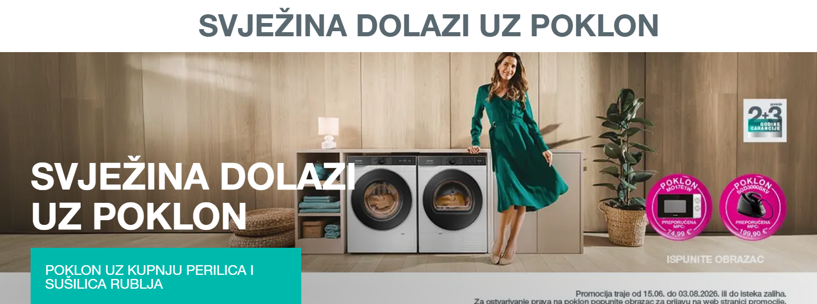 Uz kupnju odabranih modela Gorenje perilica i sušilica rublja, stiže poklon