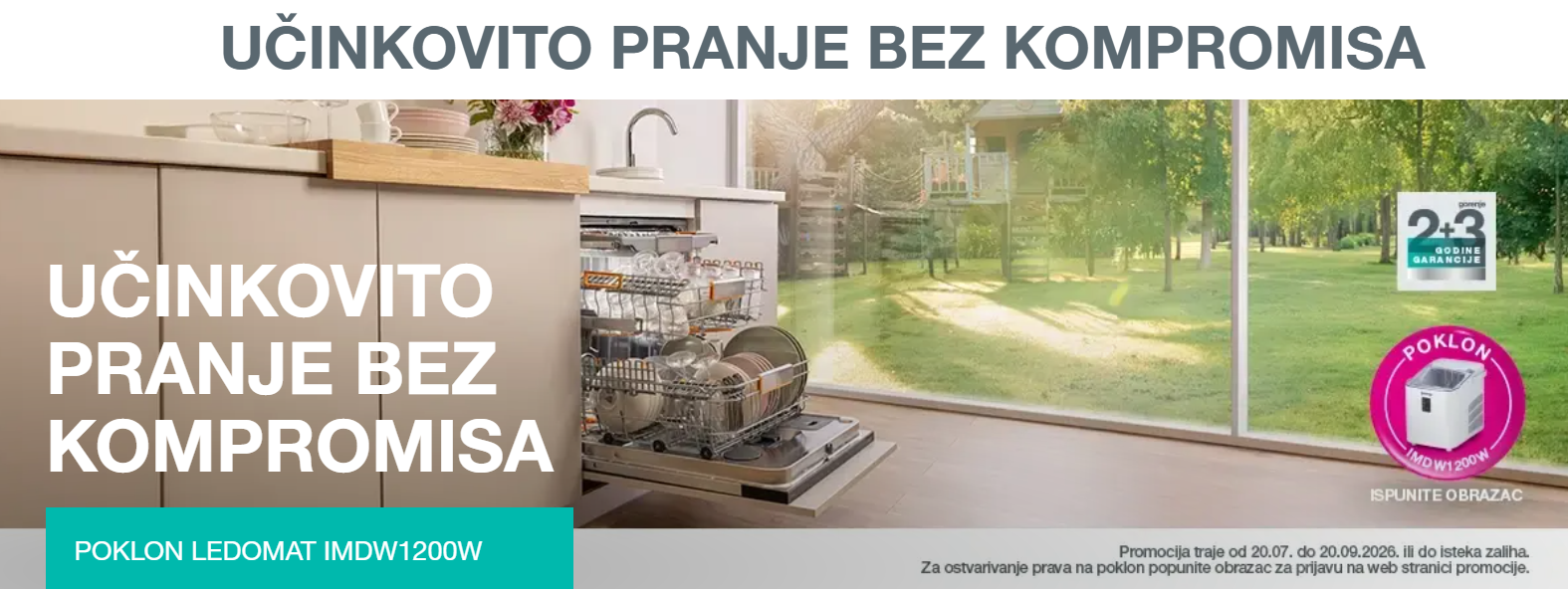 Uz kupnju odabranih modela Gorenje perilica posuđa na poklon stiže ledomat IMDW1200W