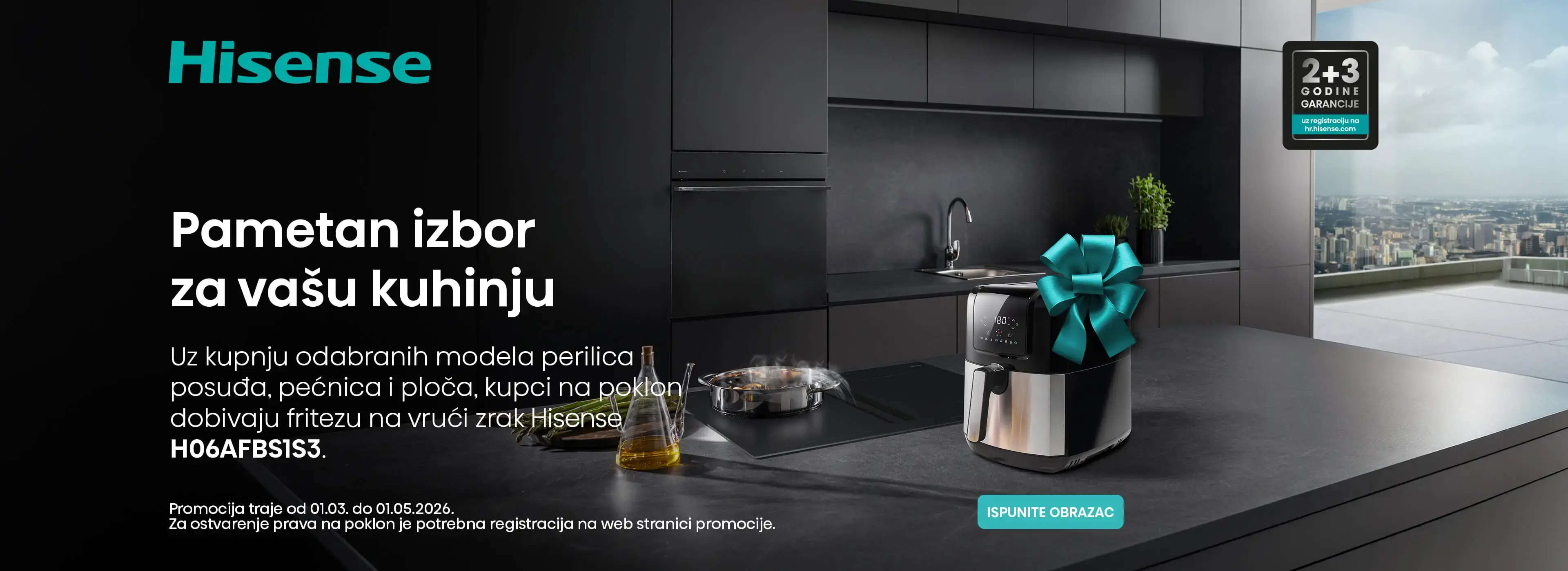 Uz kupnju odabranih modela Hisense uređaja, na poklon stiže friteza