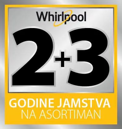 Whirlpool 2+3 godine jamstva uz online prijavu