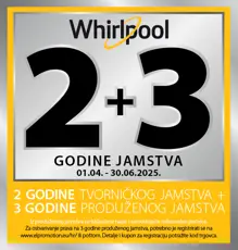 Whirlpool 2+3 godine jamstva uz online prijavu