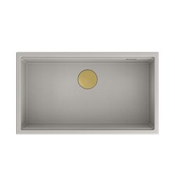 Quadron sudoper CLARK 840 + nano PVD beton siva/zlato, 840x485x255