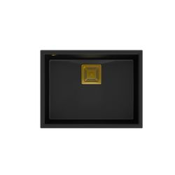 Quadron sudoper DAVID 50 + nano PVD čisto crna/zlato, 550x420x225