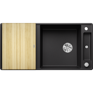 BLANCO sudoper AXIA III XL 6 S-F InFino SILGRANIT ANTRACIT, daska drvo, s dalj.upr.