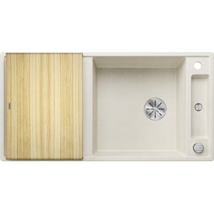 BLANCO sudoper AXIA III XL 6 S InFino SILGRANIT NJEŽNO BIJELA, drvena daska, s dalj. upr.