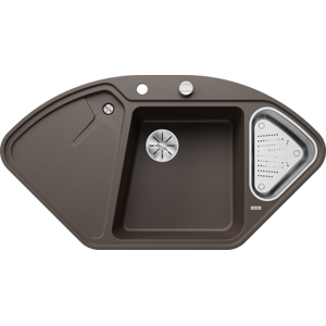 BLANCO sudoper DELTA II-F InFino SILGRANIT BOJA KAVE, pribor 18/10, s dalj.upr.