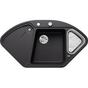 BLANCO sudoper DELTA II InFino SILGRANIT CRNA, PRIBOR 18/10, s dalj. upr.