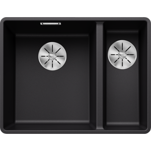 BLANCO sudoper SUBLINE 340/160-F InFino SILGRANIT CRNA, VELIKI BAZEN LIJEVO, bez dalj.upr.