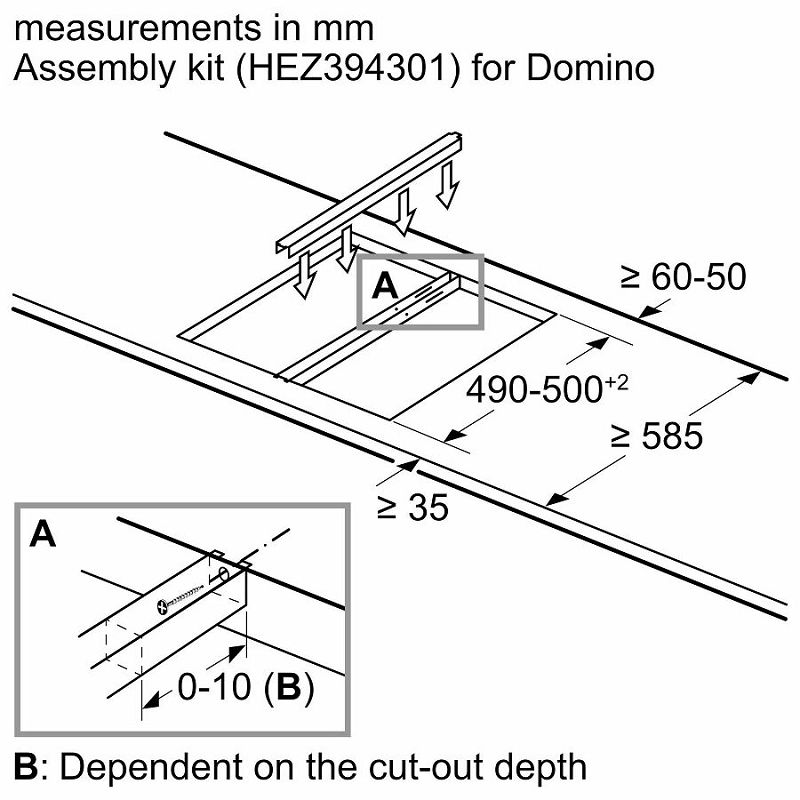Vezni element za domino ploče Bosch HEZ394301