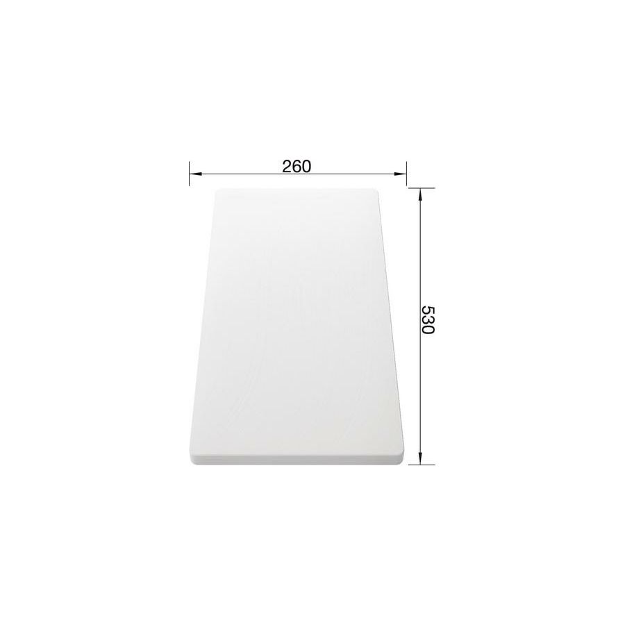 DASKA za BLANCO sudopere širine 500 mm – PVC BIJELA (530x260mm)