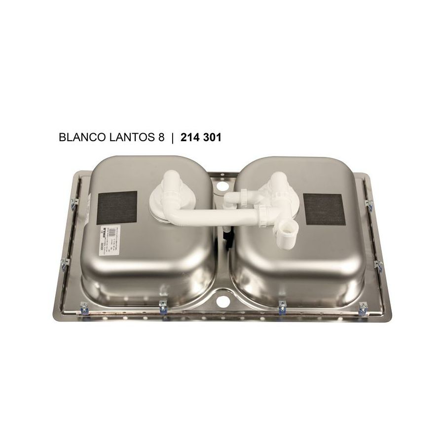 BLANCO sudoper LANTOS 8 IF Compact INOX 18/10, bez dalj. upr.