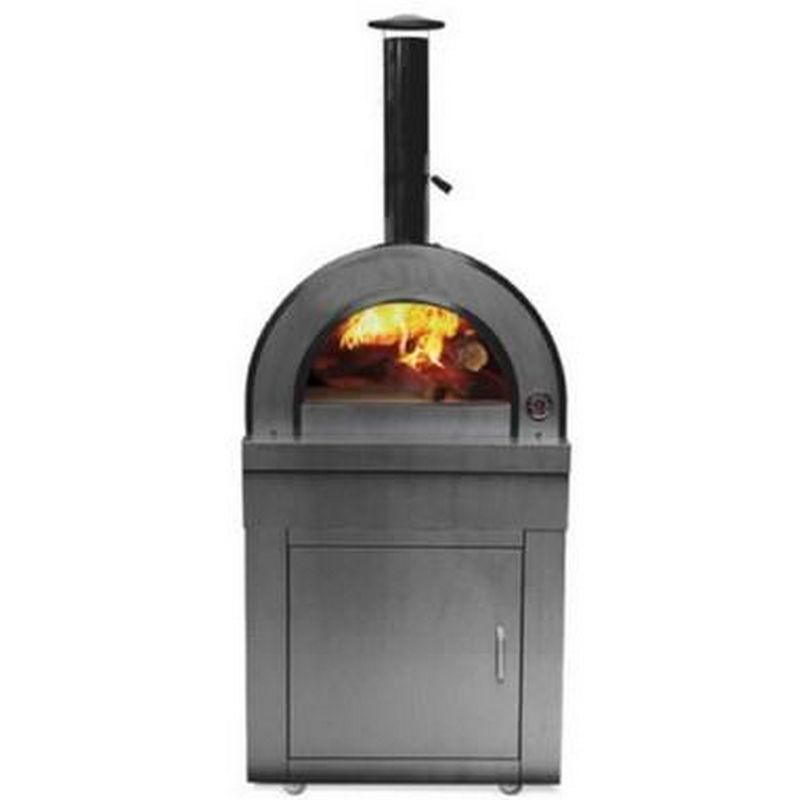 MyOutdoorKitchen Crni inox modulna peć za pizzu na drva 7905