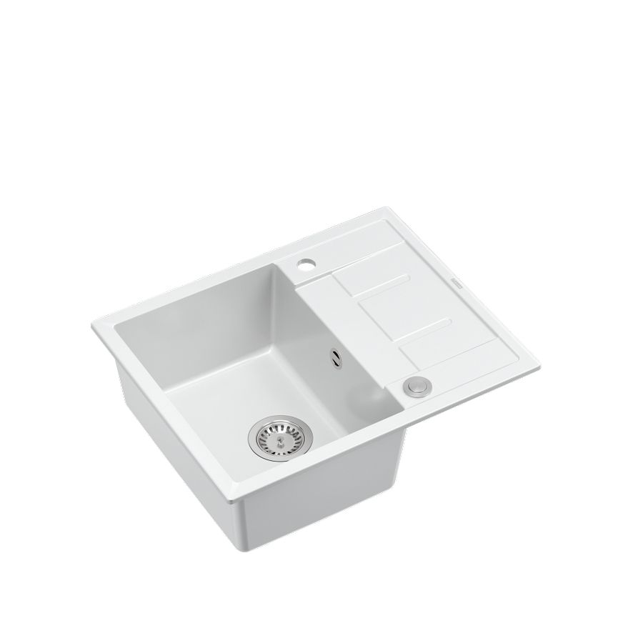 Quadron sudoper MORGAN 116 snježno bijela/čelik s daljinskim upravljanjem, 620x500x220