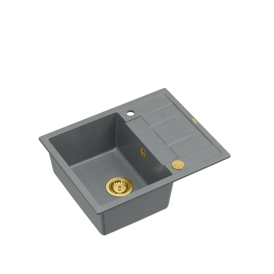Quadron sudoper MORGAN 116 + nano PVD srebrno siva/zlato s daljinskim upravljanjem, 620x500x220