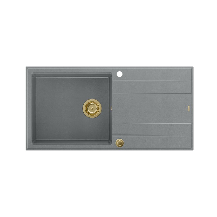 Quadron sudoper EVAN 146 XL + nano PVD srebrno siva/zlato s daljinskim upravljanjem, 1000x500x210