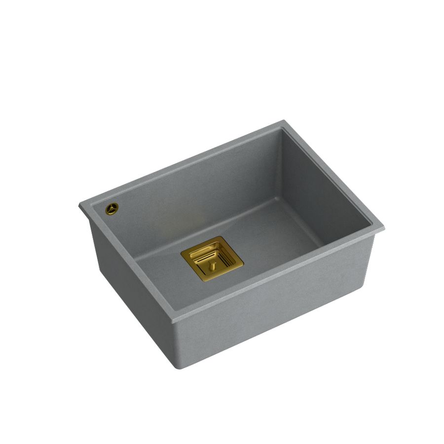 Quadron sudoper DAVID 50 + nano PVD srebrno siva/zlato, 550x420x225