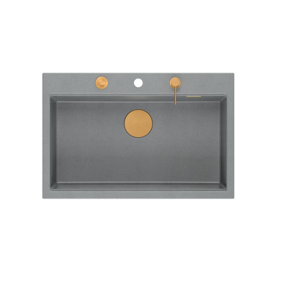 Quadron sudoper MARC WORKSTATION + nano PVD srebrno siva/bakar s daljinskim upravljanjem, 760x500x235