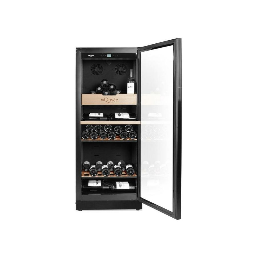 mQuvée VCB100SS vinski ugradbeni hladnjak, podpultni serija WineStore - Drvena fronta