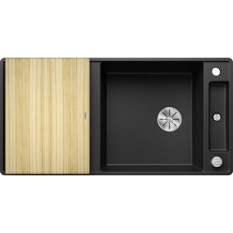 BLANCO sudoper AXIA III XL 6 S-F InFino SILGRANIT ANTRACIT, daska drvo, s dalj.upr.