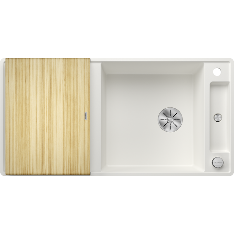 BLANCO sudoper AXIA III XL 6 S-F InFino SILGRANIT BIJELA, daska drvo, s dalj.upr.