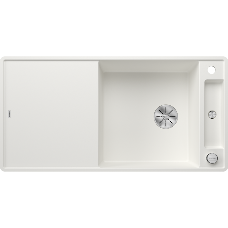 BLANCO sudoper AXIA III XL 6 S-F InFino SILGRANIT BIJELA, daska drvo, s dalj.upr.