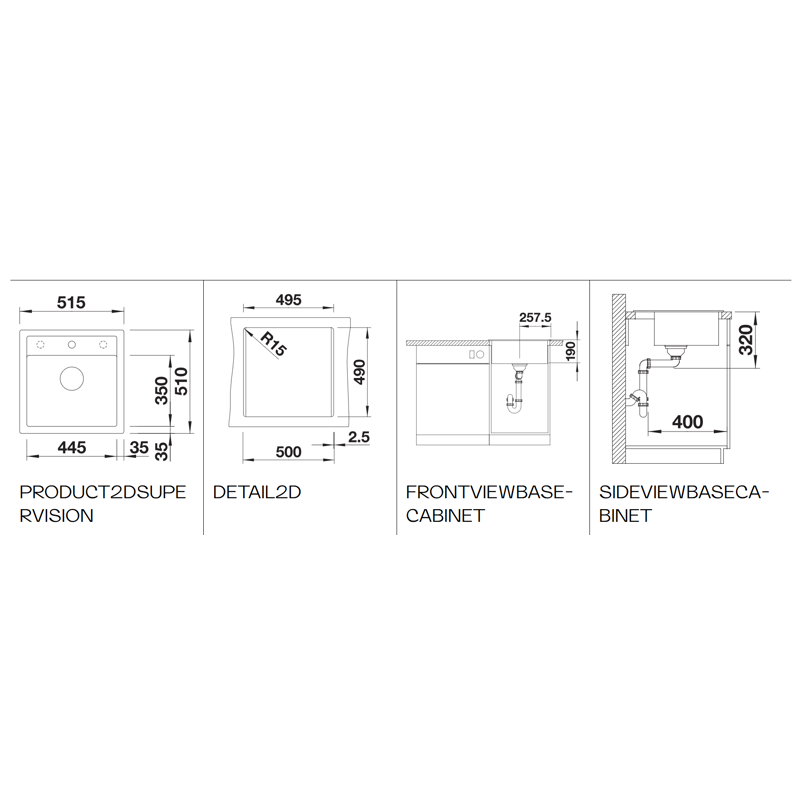 BLANCO sudoper DALAGO 5 SILGRANIT ANTRACIT, s dalj. upr.
