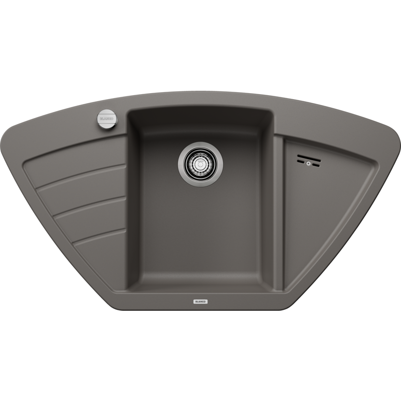 BLANCO sudoper ZIA 9 E SILGRANIT VULKAN SIVA, s dalj. upr.