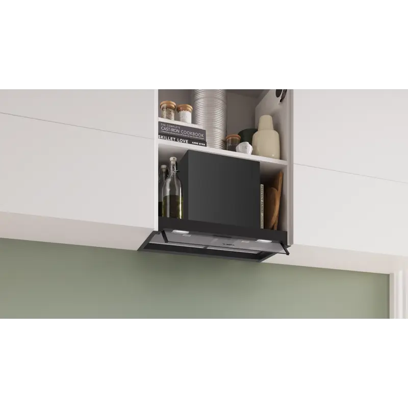Bosch DBB65CC60 Serie 4, Potpuno integrirana napa, 60 cm, staklo, Mat crna