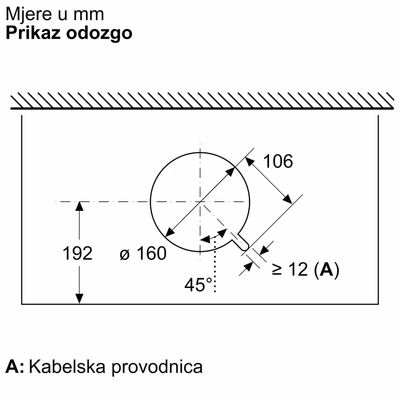 Bosch DBB65CC60 Serie 4, Potpuno integrirana napa, 60 cm, staklo, Mat crna