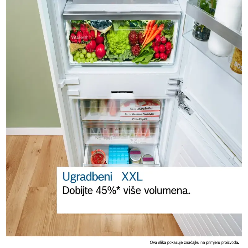 Bosch KBN96ADD0 ugradbeni XXL kombinirani hladnjak, NoFrost, proizvedeno u Njemačkoj