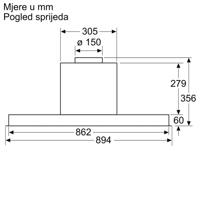 BOSCH napa ugradbena DBB96AF50