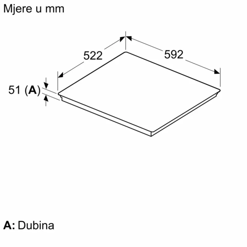 Bosch PIF61ABB5E Serie 4, Indukcijska ploča za kuhanje, 60 cm