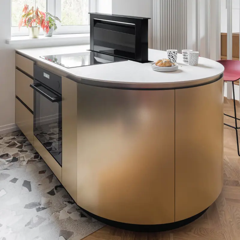 CIARKO DESIGN Moondraft 90 cm CRNA MAT/CRNO STAKLO ind. ploča za kuhanje sa integ.napom