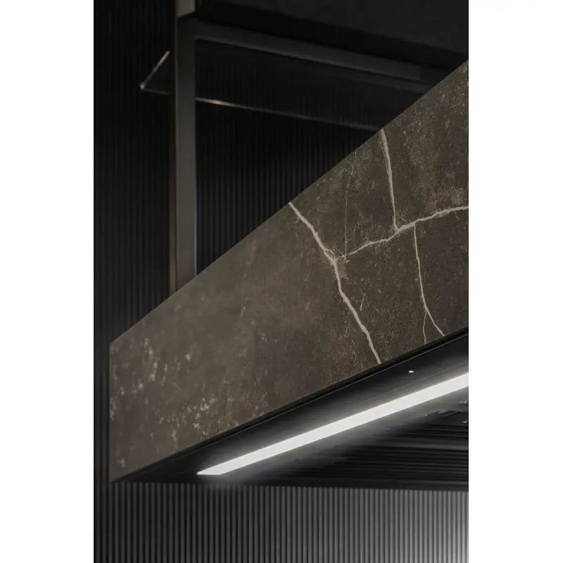 CIARKO DESIGN otočna napa MINIMAL 1 CRNA 120 cm (s personaliziranim panelom)