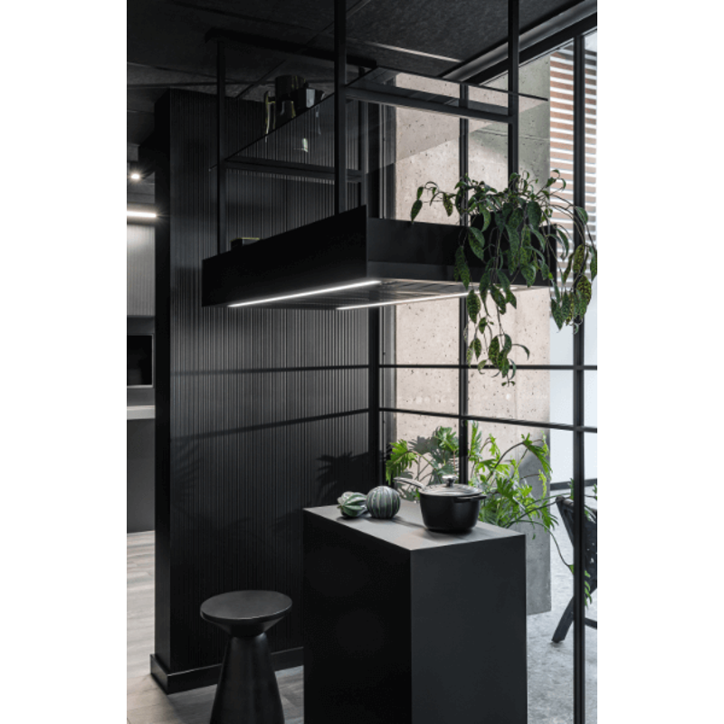 CIARKO DESIGN otočna napa MINIMAL 1 CRNA 90 cm (s crnim tvorničkim panelom)