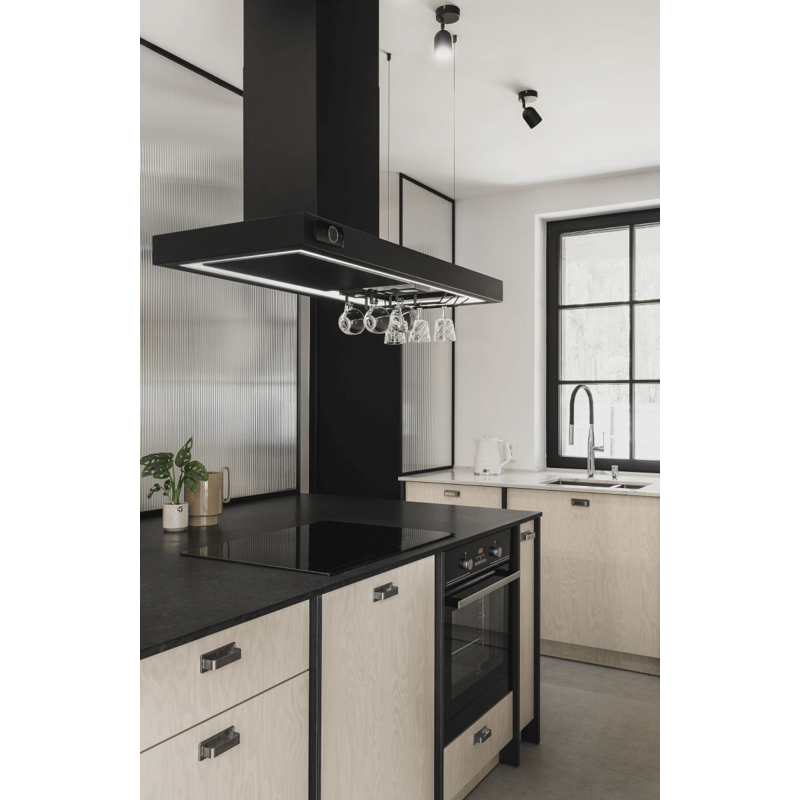 CIARKO DESIGN otočna napa MINIMAL 2 CRNA 120 cm