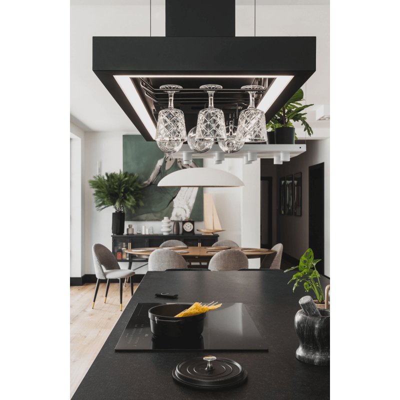 CIARKO DESIGN otočna napa MINIMAL 2 CRNA 120 cm