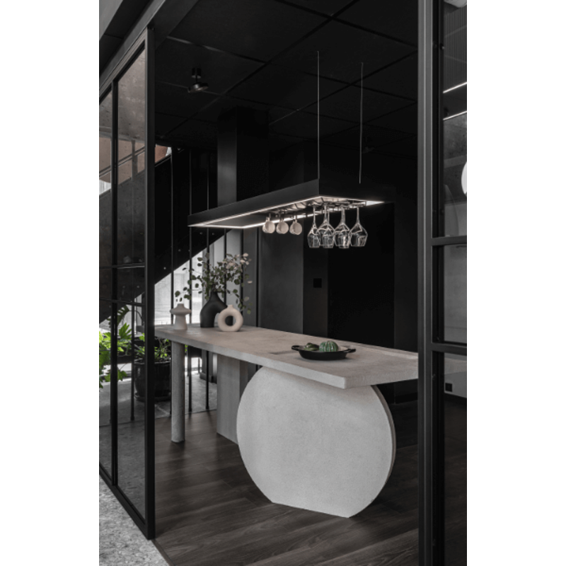 CIARKO DESIGN otočna napa MINIMAL 2 CRNA 120 cm