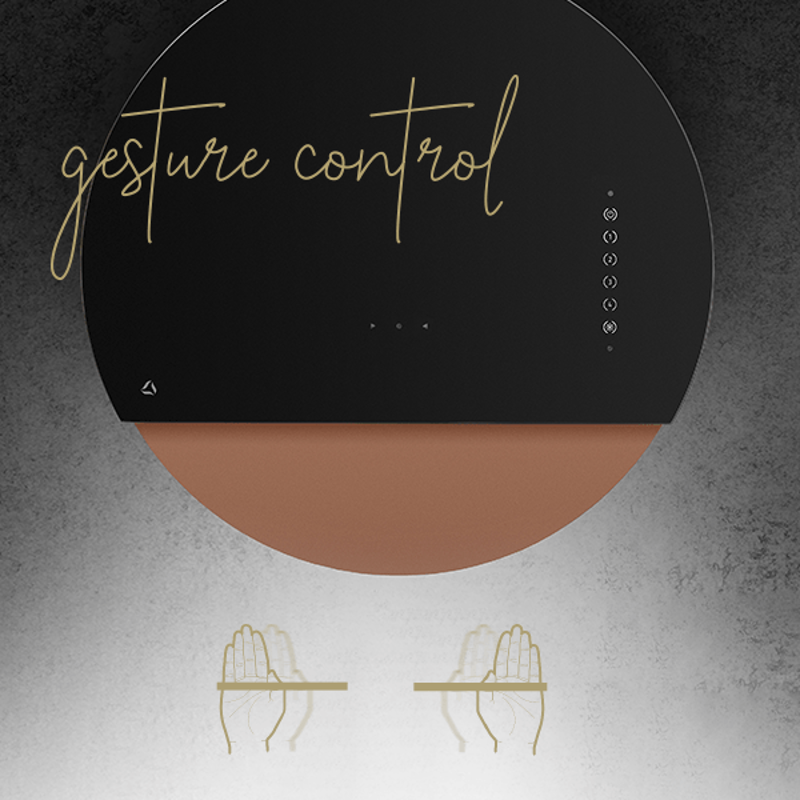 CIARKO DESIGN zidna napa ECLISPE 60 cm CRNA/ROSE GOLD