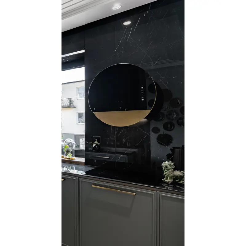 CIARKO DESIGN zidna napa ECLISPE 60 cm CRNA/ZLATNA