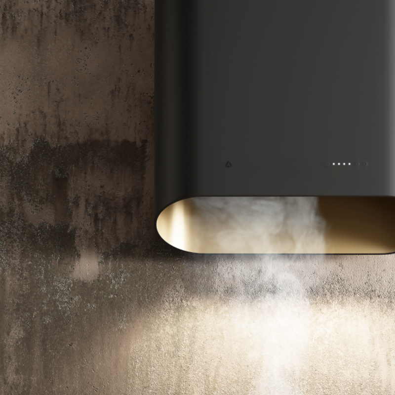 CIARKO DESIGN zidna napa SIMPLE 60 cm CRNA/ZLATO