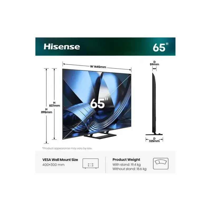 HISENSE ULED TV 65U7SE
