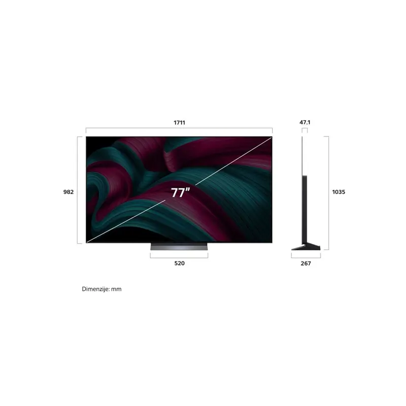 LG OLED77C51LA evo AI C5 4K Smart TV 2025 od 77 -inča