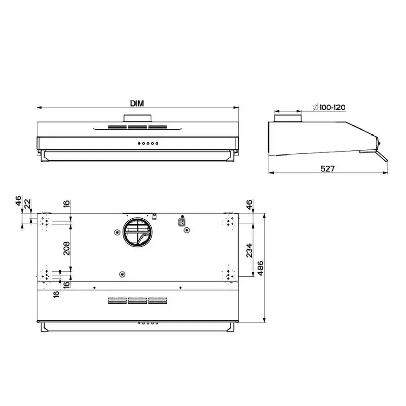 Napa Faber 2740 PB SRM WH A60 (380m3/h) 300.0557.570