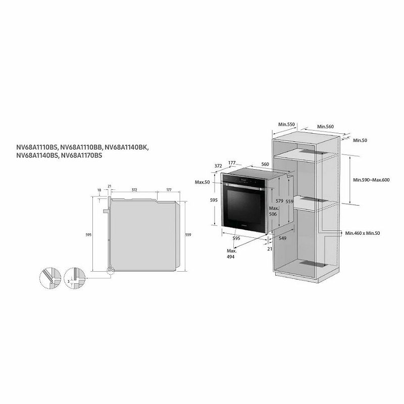 SAMSUNG NV68A1140BK/OL ugradbena pećnica